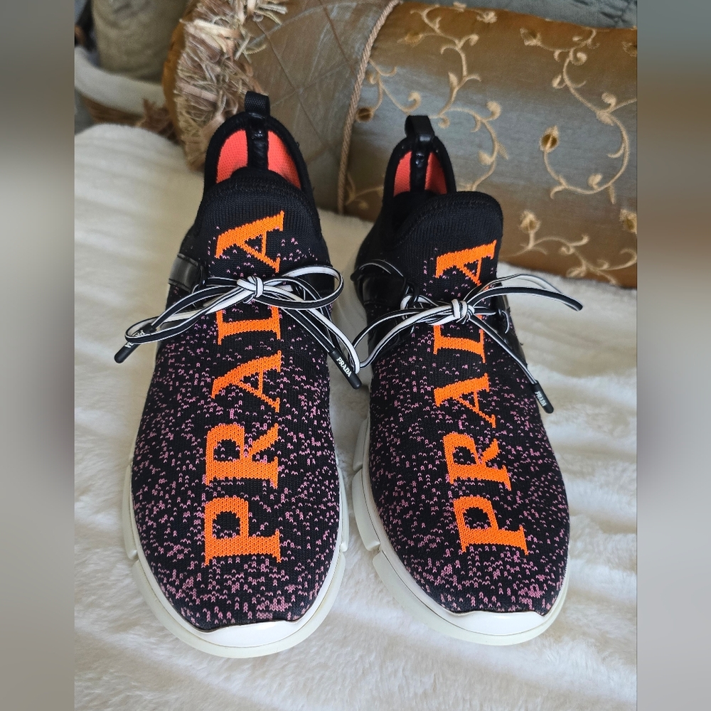 PRADA Dégradé Big Logo knit sock Sneaker - Picture 2 of 15